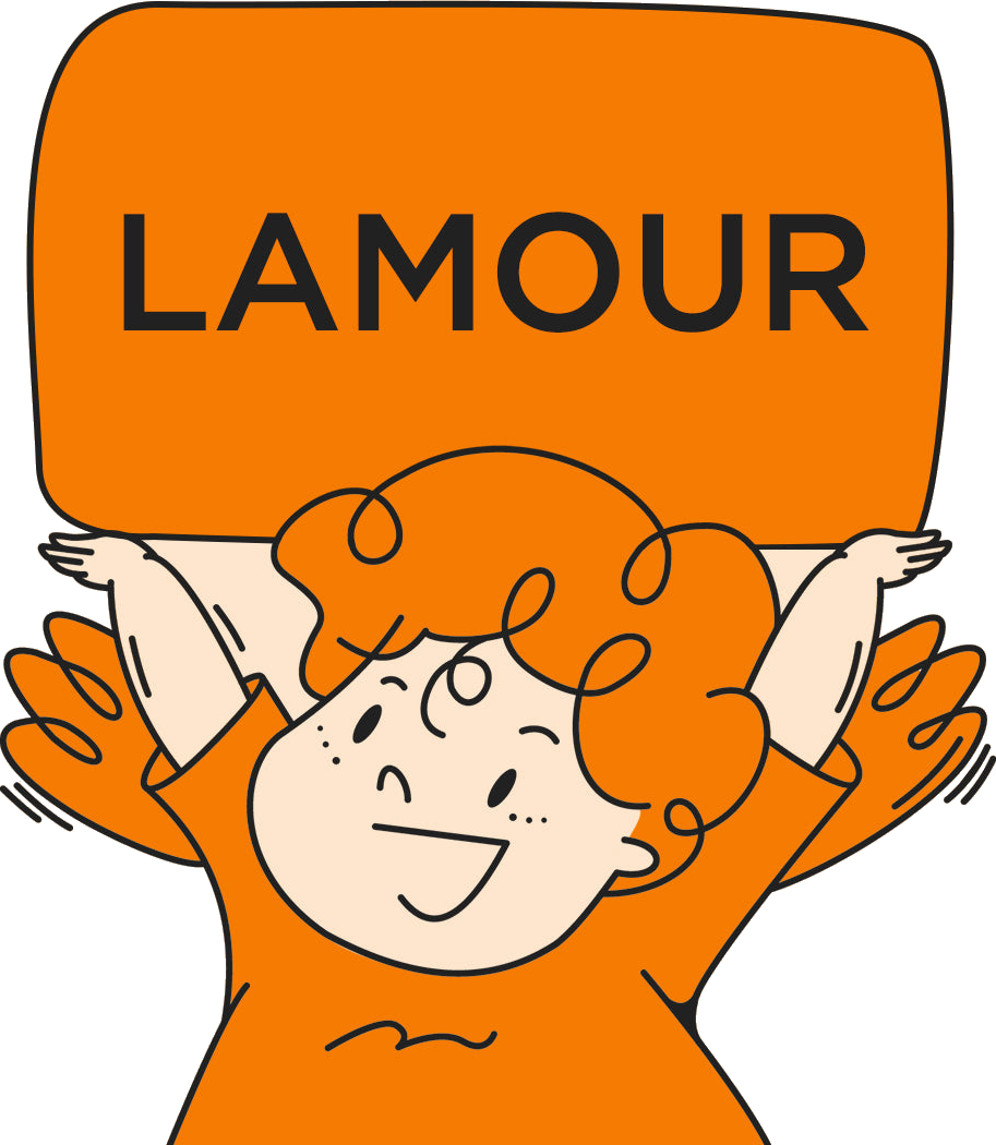 Лямурчик — маскот Lamour з логотипом